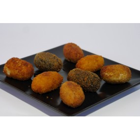 Croquetas de chipirón guisado con tinta